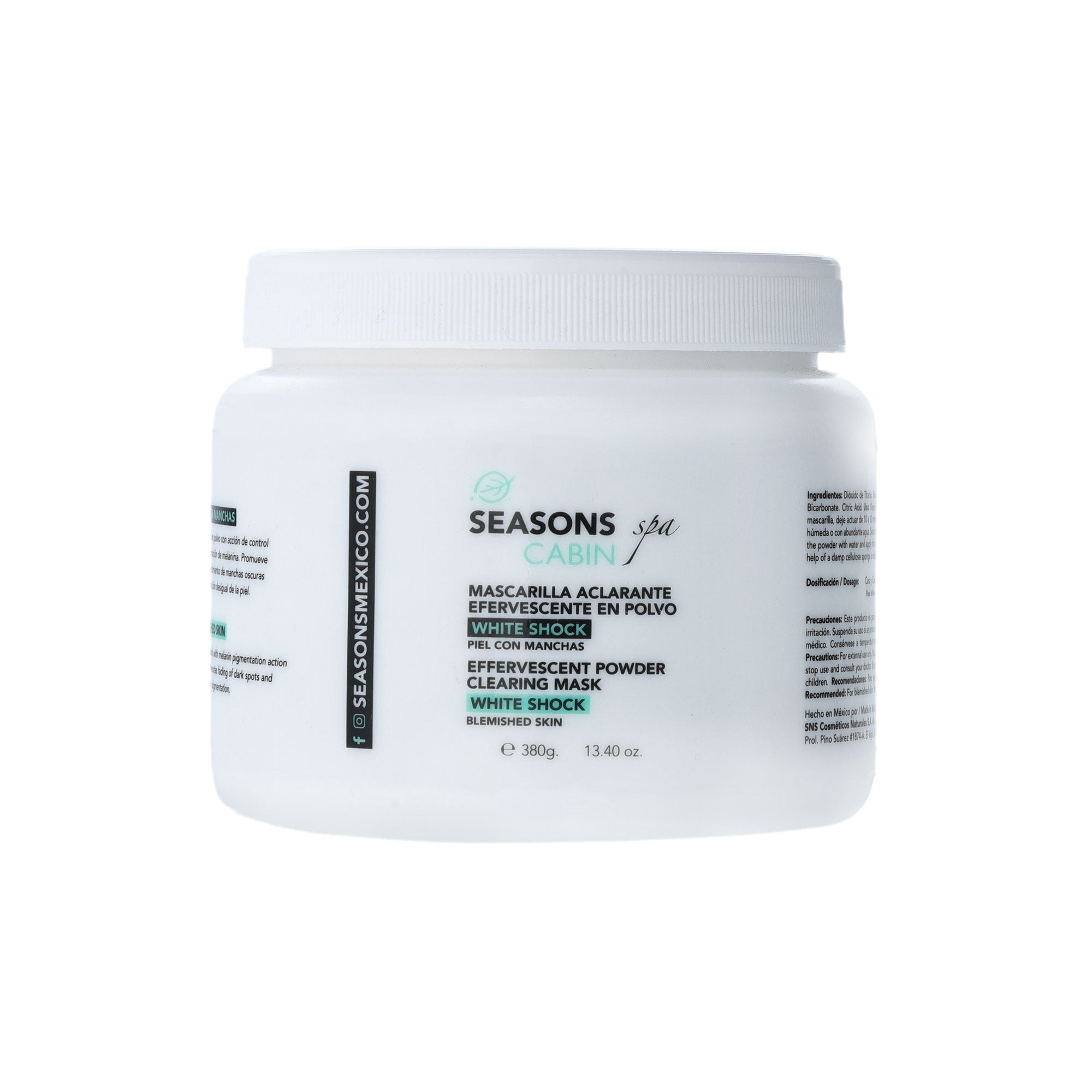 🎁 Mascarilla Aclarante Efervescente en Polvo White Shock 380 gr. (100% off)