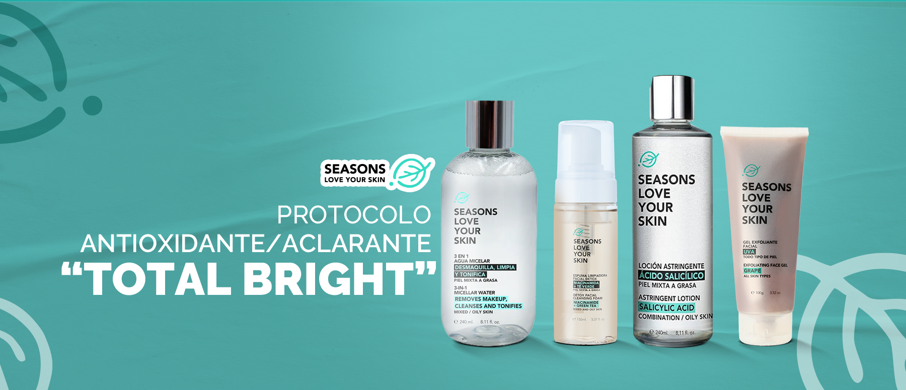 Protocolo Total Bright: Antioxidante/Aclarante