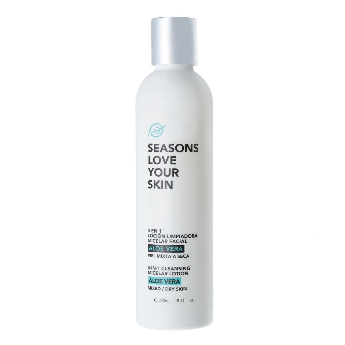 🎁 4 en 1 Loción Limpiadora Micelar Facial Aloe Vera 240 ml.