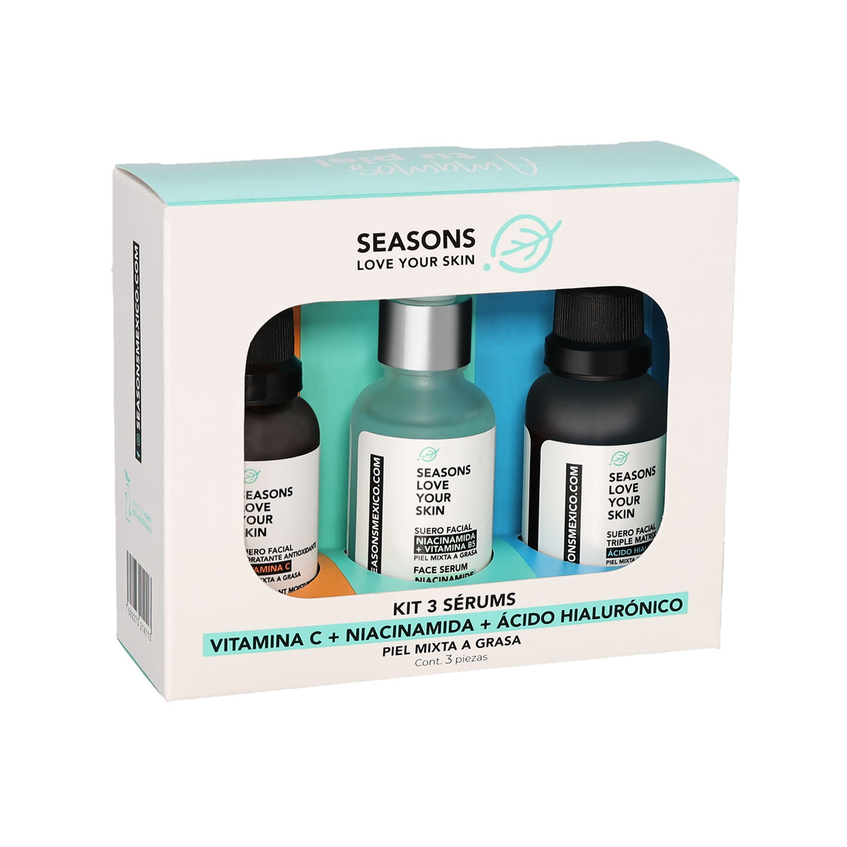 🎁 KIT 3 SERUMS- Vit C + Niacinamida + Ácido Hialuronico 3 pza.