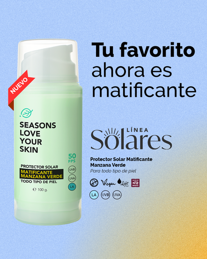 Protector Solar FPS50 Matificante Manzana Verde 100 GR