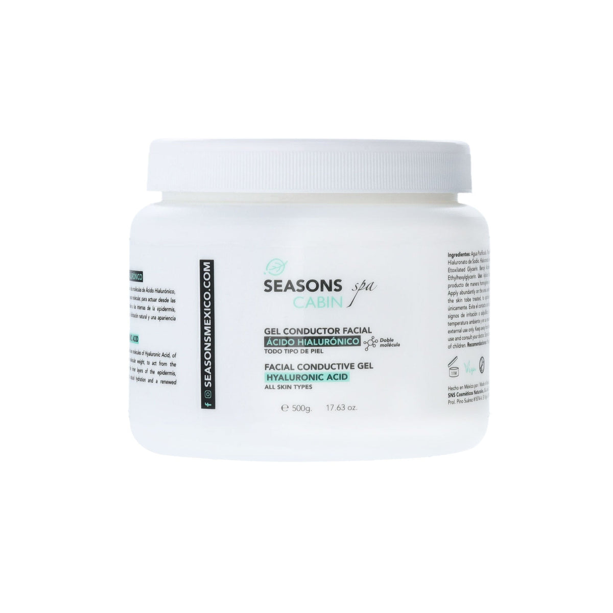 🎁 Gel conductor facial Acido Hialuronico  500gr