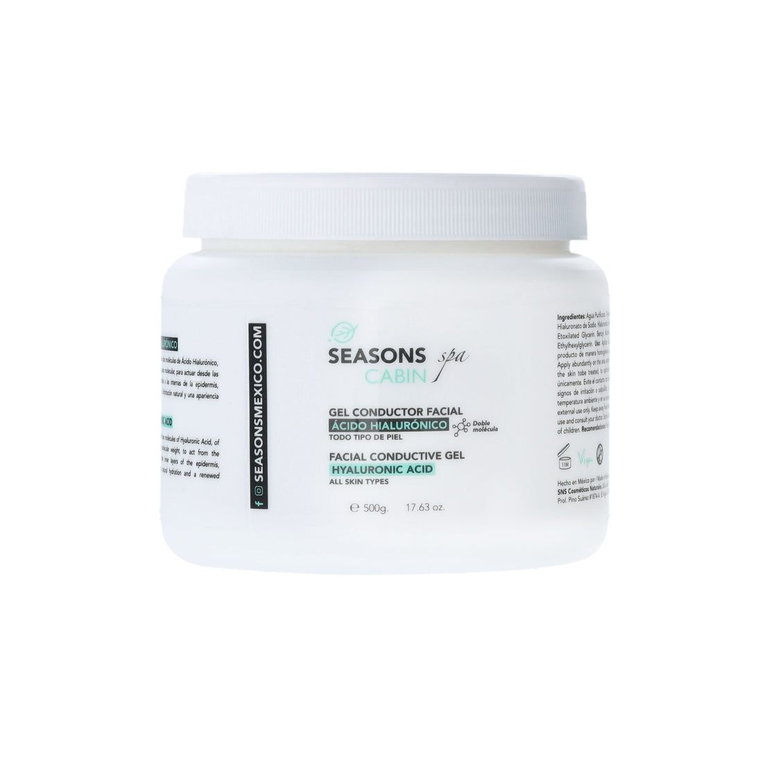 🎁 Gel conductor facial Acido Hialuronico  500gr (100% off)