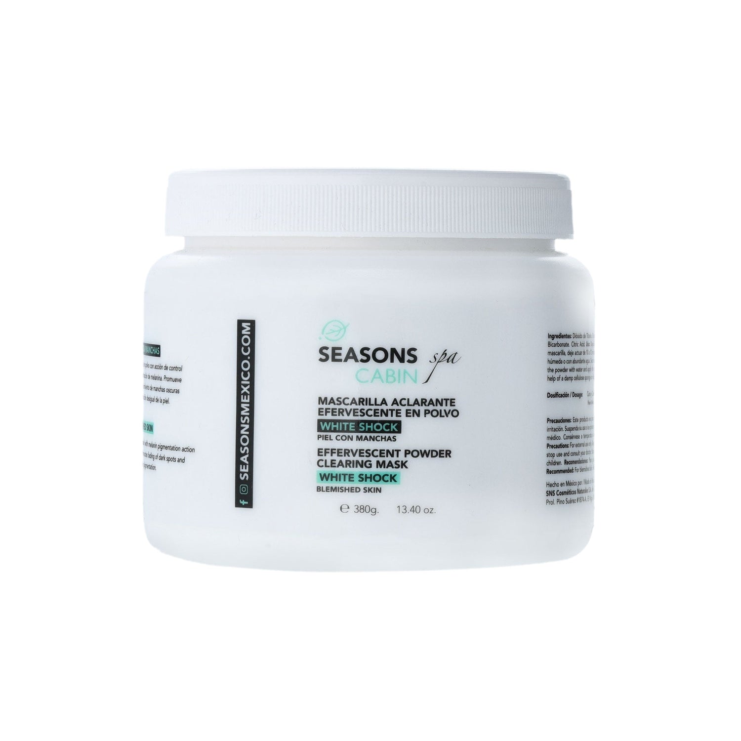 🎁 Mascarilla Aclarante Efervescente en Polvo White Shock  380 gr. (100% off)