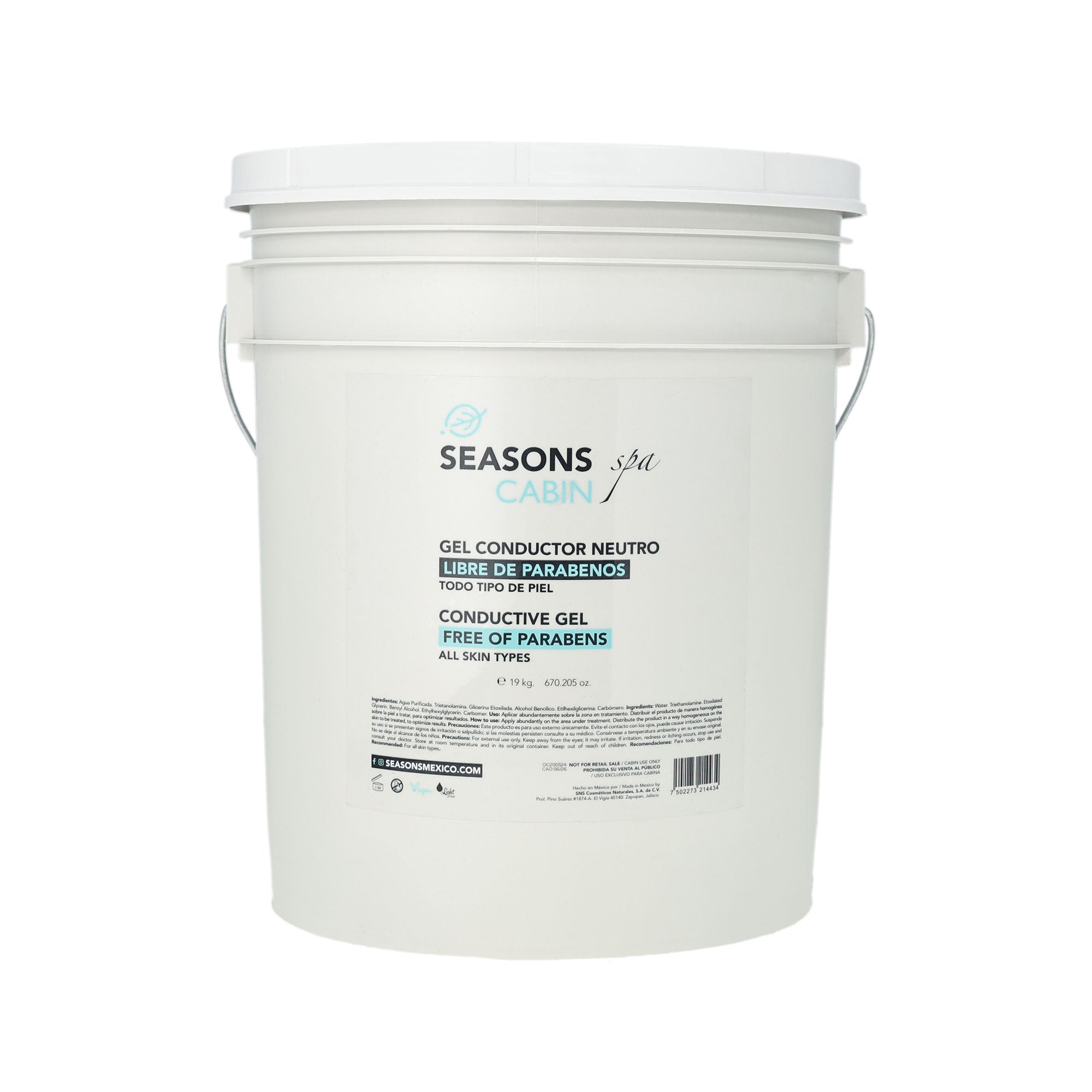 🎁 Gel Conductor Neutro Libre de Parabenos 19 kg. (100% off)