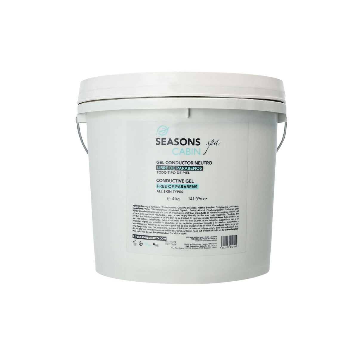 🎁 Gel Conductor Neutro Libre de Parabenos 4 kg.