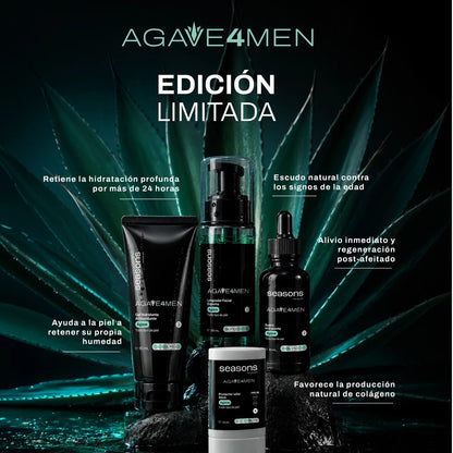 Kit Agave 4 Men: Rutina Completa de Hidratación y Protección FPS 50